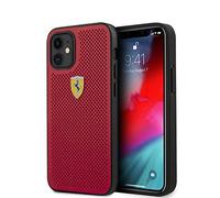 Ferrari FESPEHCP12SRE on Track Coque perforée pour iPhone 12 Mini 5,4" Rouge