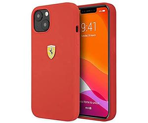 Ferrari FESSIHCP13SRE Coque de Protection en Silicone pour iPhone 13 Mini 5,4" Rouge