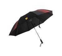 Ferrari Scuderia Parapluie compact avec Scudetto - Noir - Taille unique | Conçue pour les fans de Scuderia Ferrari F1, Design et branding inspirés par l’équipe, sous licence officielle