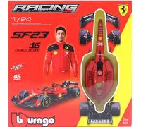 Bburago F1 KIT Ferrari SF23 mit Helm, #16 Leclerc 1:24 Modèle réduit de voiture