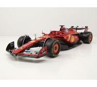 Bburago - Modèle à l'échelle 1/18 compatible avec Ferrari SF24# 16 compatible avec le modèle de voiture de course Charles Leclerc Deluxe