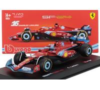 BBurago Modèle réduit Ferrari F1 SF-24 N°16 Leclerc – Miami GP 2024 – pilote & vitrine