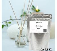 Ferrarium Bittersalz 5 kg (2x 2,5kg) - Sulfate de magnésium - Production d'huile de magnésium - Bittersalz - Sulfate de magnésium - Sel de bain - Sulfate de magnésium