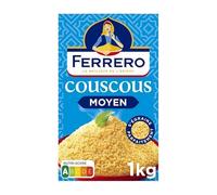 FERRE. Couscous Moyen 1 kg - Semoule fine pour recettes savoureuses et repas authentiques- Lot De 4