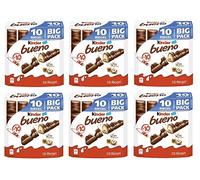 Ferrero Bueno Lot de 6 barres chocolatées avec crème au lait et noisette (10 x 21,5 g)