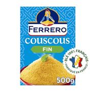 FERRERO - Couscous Fin | Texture onctueuse et savoureuse | Idéal pour vos plats gourmands | la boite de 500 g | LOT DE 4