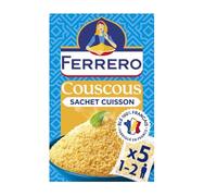 FERRERO - Couscous Moyen Sachet - Blé 100% Français · Grain Doré et Léger - Facile à Préparer · Sachet Cuisson - le paquet de 500g - Le Lot De 4