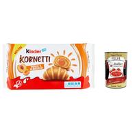 Ferrero Lot de 6 croissants farcis à la pêche et à l'abricot pour enfant 252 g, chaque paquet contient 6 croissants + polpa gourmet italien 400 g