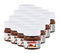 Ferrero Nutella Lot de 16 mini bocaux en verre de 25 g, pâte à tartiner au pain, crème aux noix, pâte à tartiner au chocolat