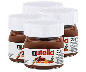 Ferrero Nutella World Lot de 4 pâtes à tartiner en verre Chocolat 25 g