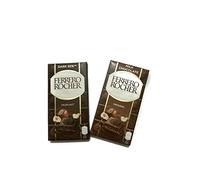 Ferrero Rocher Lot de 2 paquets de chocolat au lait et chocolat noir noisette 55 % et noisette