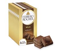 Ferrero Rocher Lot de 8 barres de chocolat de qualité supérieure - 85 g chacune