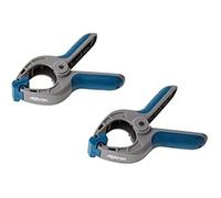 Ferrestock FSKPRS001 Lot de 2 pinces de serrage à ressort Poignée antidérapante Mâchoires rotatives Ressort extra fort Ouverture