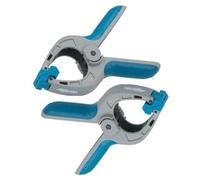 Ferrestock FSKPRS002 2 pièces pinces de Serre-joint à ressort, poignée antidérapante, mâchoires pivotantes, ressort extra fort, ouverture maximale 65mm, profondeur 65mm
