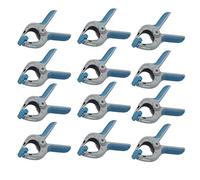 Ferrestock FSKPRS101 Lot de 12 pinces de serrage à ressort Poignée antidérapante Mâchoires rotatives Ressort extra fort Ouverture maximale 39 mm Profondeur 40 mm 39 x 40 mm