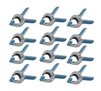 Ferrestock FSKPRS102 Lot de 12 pinces de serrage à ressort Poignée antidérapante Mâchoires rotatives Ressort extra fort Ouverture maximale 65 mm Profondeur 65 mm 65 x 65 mm