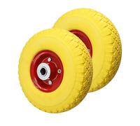 Ferrestock FSKRAM001X2 Lot de 2 Roues massives pour Diable d'entrepôt Professionnel ou Domestique, impinchable, avec Jante métallique