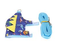 Ferret Harness Lash | Gilet Doux réglable pour Les Petits Animaux/cobayes/Rats pour Animaux de Compagnie | Confortable et sécurisé avec l'anneau D | Design Mignon (Dinosaur Kingdom)