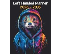 Ferret Left Handed Planner: 10 Year Monthly | Large 120 Month Calendar | Gift For People Who Love Small Pets, Domestic Animal Lovers | Ideal for ... and Busy Individuals | 8.5 x 11 Inches | v1