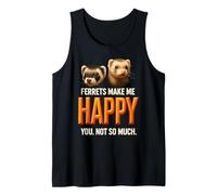 Ferret Makes Happy Funny Women Girls Boys Kids Lover Débardeur