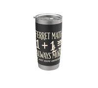 Ferret Math Funny Ferret Mom Propriétaire/Amoureuse Gobelet isotherme en acier inoxydable double paroi