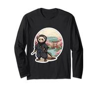 Ferret Ninja Japonais Vintage Warrior Art Anime Japon Owner Manche Longue
