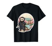 Ferret Ninja Japonais Vintage Warrior Art Anime Japon Owner T-Shirt