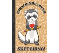 Ferret Sketchbook 6 x 9: Kawaii Ferret Notebook for Drawing or doodling 112 Pages with Ferret bottom art, includes belong page. Great for Sketching or journal. Ferret lover gift