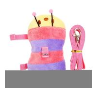 Ferret Vest Harness, Small Pet Lead Rope, Outdoor Walking Chain for Hamster Kitten Squirrel Puppy Hedgehog Raccoon Travel Camping Jogging Exploration Soft Adjustable Safety Gear