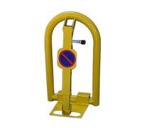 Ferretelix® Barrière de parking rabattable avec serrure - Sabot parking jaune pour garage privé - Clôture de stationnement antivol avec clé - 50 cm x 30 cm x 23 cm