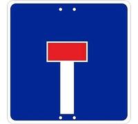 FERRETELIX Panneau métallique pour route S-15a Rue sans sortie 50 cm G