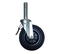 FERRETELIX® Roue pour Échafaudage Standard avec Frein 200 MM | Roue Pivotante Haute Capacité pour Tube Intérieur 35 mm | Usage Professionnel sur Chantier | Capacité jusqu’à 200 kg