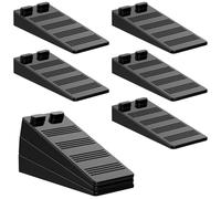 FERRGIA 8 Noir Cale Porte Caoutchouc Souple,Hauteur Reglable Antidérapante Bloc,Non Toxique,Non Odeur Arrêt de Cale Porte,Caoutchouc Bloque Porte Sol pour Portes et Sols Constitués de Divers Matériaux