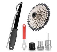 FERRGIA Démonte Cassette Vélo Chain,5 Pièces Outil Retrait Cassette de Vélo Kit,Universel D'extracteur Cassette,Extracteur de Manivelle,pour Cassettes 7 8 9 10 11 et Autres Bagues de Blocage Cassette