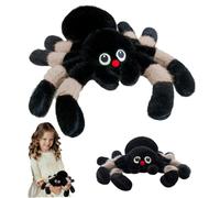 Ferricult Animal en Peluche araignée, Peluche araignée sauteuse réaliste de 11, 8 Pouces, poupée d'oreiller en Ultra Douce pour Enfants et Adultes Kaki, Utilisation en CASA