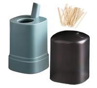 Ferricult Distributeur automatique de cure-dents avec bouton poussoir, distributeur de porte-cure-dents capacité avec couvercle transparent, conteneur - en plastique, décoration la mai