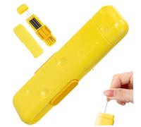 Ferricult Enfile-Aiguille 2 en 1, Outil de Couture à la Main avec Rangement intégré, kit de Couture Essentiel pour Un enfilage et Un décrochage Rapides, Jaune, 1 pièce, décoration d'intérieur