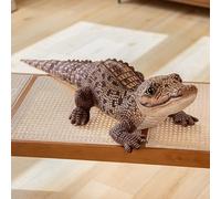 Ferricult Grand Jouet en Peluche Alligator de 39, 4 Pouces, Animal en Peluche Crocodile réaliste avec Tissu Doux, Animaux en réalistes pour garçons et Enfants, Marron, décoration Maison