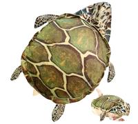 Ferricult Oreiller de Tortue Portable, Coquillages de Tortue en Peluche géante 100 cm, Costume d'habillage, oreillers Tortues mer en Peluche Douce pour Enfants et Adultes