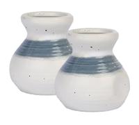 Ferricult Porte-cure-dents 2 pièces, distributeur de cure-dents vintage en céramique avec large ouverture, récipient de - japonais anti-basculement pour cuisine, restaurant (blanc), décoration