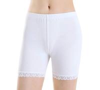Ferrieswheel Story sous Jupe Femme Legging Sexy Pantalons Yoga Poids Léger Dhorts Pyjama Soyeux,Blanc Ivoire,M