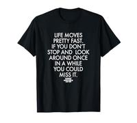 Ferris Bueller's Day Off Stop And Look Around Text T-Shirt