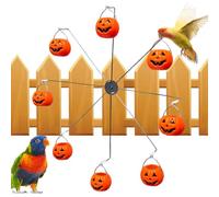 Ferris Wheel Feeder, Outdoor Bird Station, 23.62x23.62in 8 Hanging Buckets, Authentic Weather-Resistant Build, Hummingbird Pumpkin Decor for Yard, Patio, Lawn, Tree, Fence