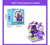 (Ferris Wheel)Teletubbies magasin de fruits grande roue machine de jeu bloc de construction jouets assemblage