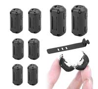Ferrite Clip,Ferrite Antiparasite Magnétique Core,Anneau Ferrite à Clipser,Anneau Ferrite Antiparasite,Noyau D'anneau de Ferrite Clip,Ferrite Antiparasite (Noir*8 PCS)