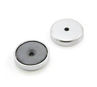 Ferrite Y30Bh Aimant en Pot Pour Les Arts, L'Artisanat, la Fabrication de Modèles - 40mm dia x 8mm D'Épaisseur x 5mm C/Puits - 15kg Trait