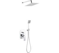 Ferro Algeo Square ensemble de douche encastré oui chrome BAQ7P-SET1-S