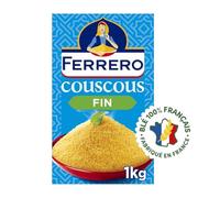 FERRO COUSCOUS - Couscous Fin Prêt à Cuisiner, Texture Légère et Fondante (Paquet 1kg) - Le lot de 4