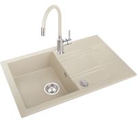 Ferro Mezzo II évier avec mitigeur sable/beige DRGM48/78SA-SET1-PL