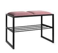 FERRO modern design Banc à chaussures fabriqué à la main avec assise 64 x 34 x 43 cm - Style loft - Banc confortable pour couloir - Un banc rembourré élégant pour votre couloir